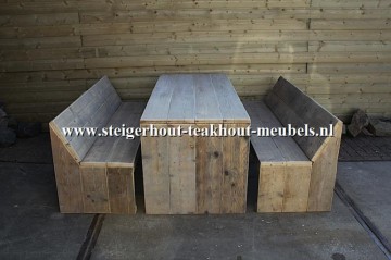 1 steigerhout20tuinset20design20met20220banken20basic