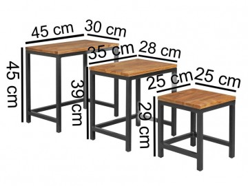 3 bijzet tafel 279 maten