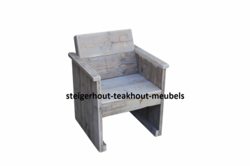 3 steigerhout stoel design naam