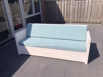 Bank design blauw kussen 0