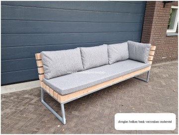 Douglas balken bank verzinkt armleuning kussen n