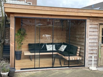 Douglas balken hoekbank lounge zwevend