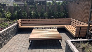 Douglas hoekbank balken armleuning n