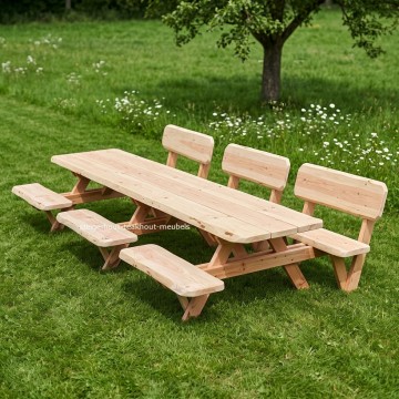 Douglas picknicktafel boomstam instap sfeer