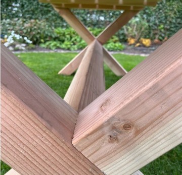Douglas tuintafel luxe detail