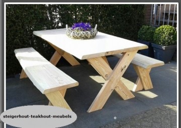 Douglashout  tuinset kruispoot