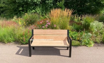 Douglashout bank metalen frame 1 n