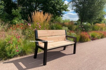 Douglashout bank metalen frame 2 n