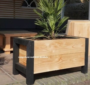 Douglashout plantenbak metaal 3 n