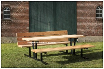 Douglashout tuinset metaal 3delig n