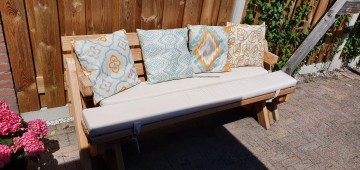 Douglashout uitklap bank kussen sfeer n