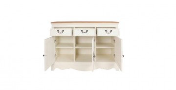 Dressoir wit creme 131x43x87h open