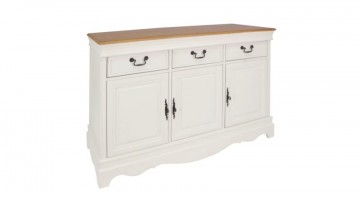 Dressoir wit creme 131x43x87h