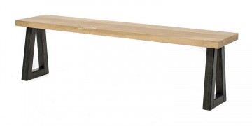 Eetkamerbankje trapeze poot n1
