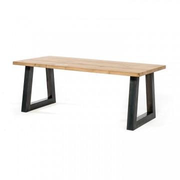 Eiken tafel trapeze n1