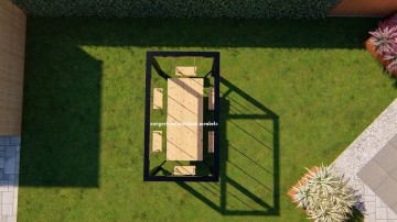 Eikenhout schommel tafel bovenzijde n