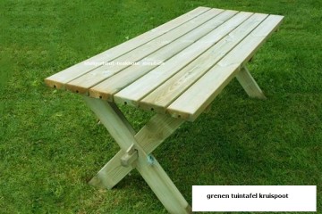 Grenen tuintafel kruispoot tafel n