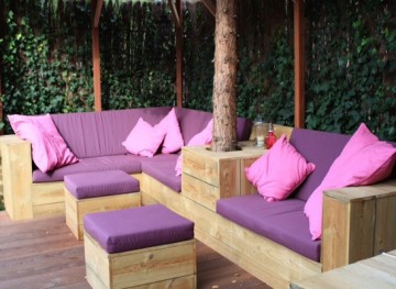 Kussenset paars steigerhout 2 0