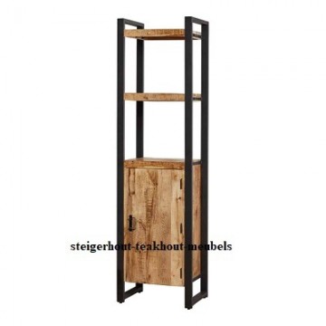 Mangohout boekenkast bo 1 deur n