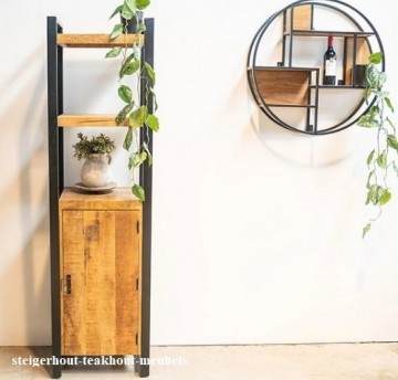 Mangohout boekenkast bo sfeer1 n