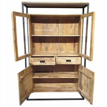 Mangohout buffetkast 200cm open n