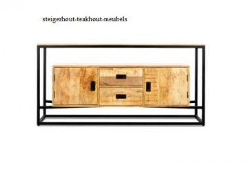 Mangohout dressoir a 160 n