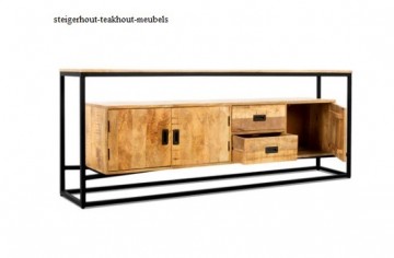 Mangohout dressoir a open n 0