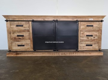 Mangohout dressoir metaal 250 n 0