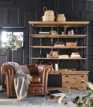 Mangohout open vakken kast g sfeer