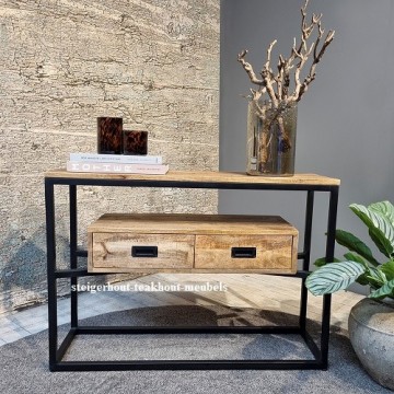 Mangohout sidetable a 110cm n