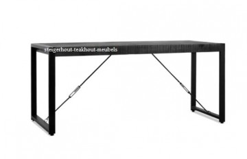 Mangohout tafel bo zwart n