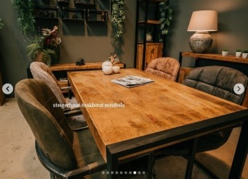 Mangohout tafel sfeer n