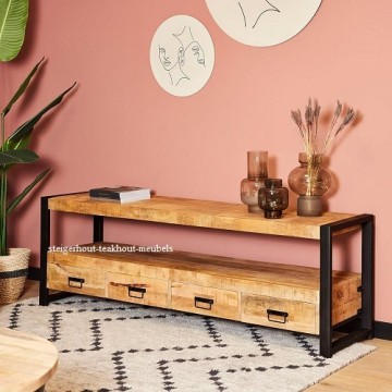 Mangohout tv meubel bo 180cm sfeer n