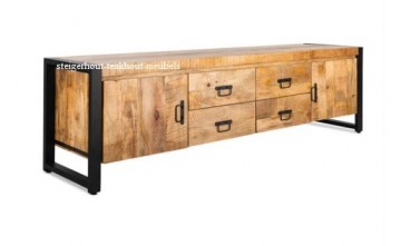 Mangohout tvmeubel bo 3 opzij n2