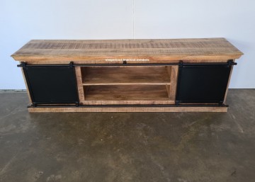 Mangohout tvmeubel metaal 240 2 n