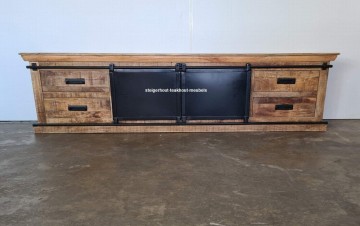 Mangohout tvmeubel metaal 240 n