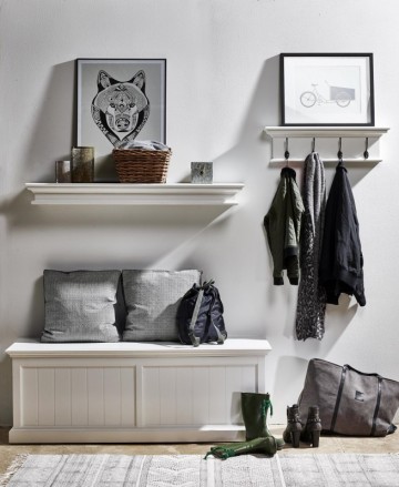 Nova solo wit kapstokplank bb002 d160 d165 sfeer