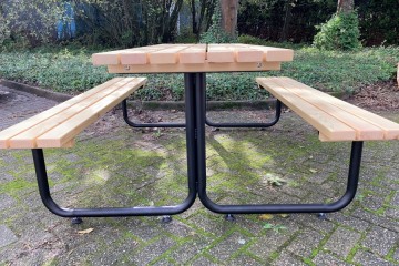 Picknicktafel grenen design metaal 2