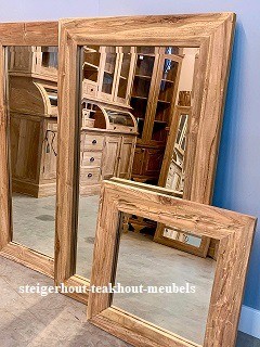 Rustieke spiegel teakhout n