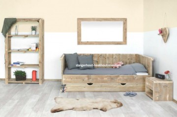 Sfeerfoto steigerhout slaapkamer n