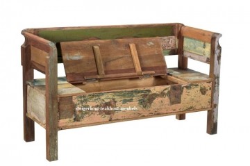 Sloophout klep bank 140 bruin open n