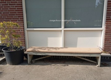 Steigerhout bank picknick camel kussen n