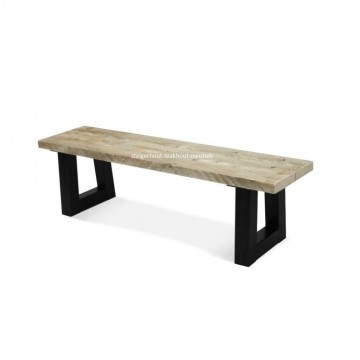 Steigerhout bank trapezium poot n 0