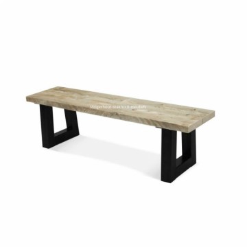 Steigerhout bank trapezium poot n