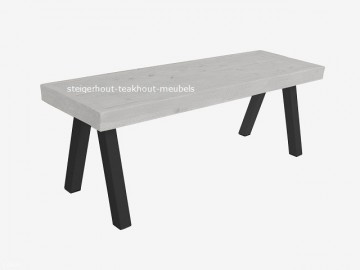 Steigerhout bankje elsa whitewash n
