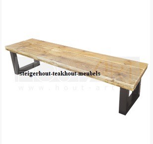 Steigerhout bankje u poot n