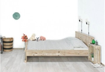 Steigerhout bed basic sfeer n