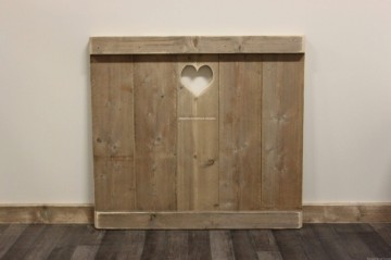 Steigerhout bed figuur hartje n