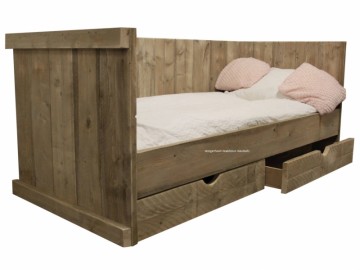 Steigerhout bedbank oscar 2 n 1