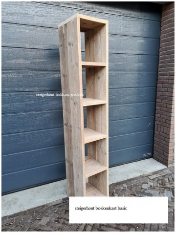 Steigerhout boekenkast basic n